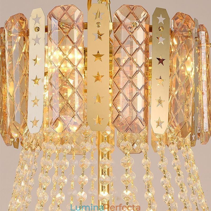Plafoniera decorativă duplex rafinată din cristal
