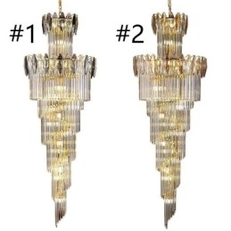 Plafoniera Decorativă Conică Duplex Crystal Pendant 70cm