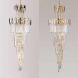 Plafoniera Decorativă Conică Duplex Crystal Pendant 70cm