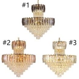 Plafoniera decorativă duplex cu pandantiv cu cristal 80cm