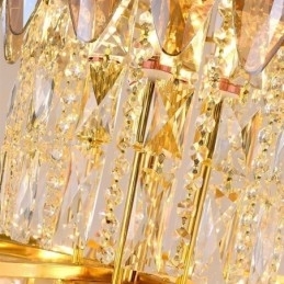 Plafoniera decorativă duplex cu pandantiv cu cristal 80cm