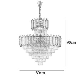 Plafoniera decorativă duplex cu pandantiv din cristal