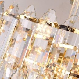 Plafoniera decorativă duplex cu pandantiv din cristal