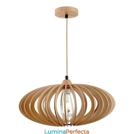 Plafoniera din lemn de tijol 17cm Abajur din lemn oval