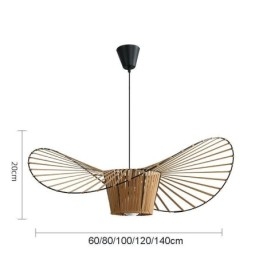 Lampă suspendată, modernă, simplă, un singur fier, în formă de pălărie. Plafoniera