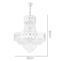 Lampă suspendată din cristal auriu Plafoniera decorativă elegantă