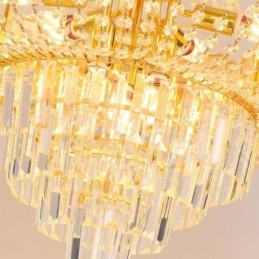 Lampă suspendată din cristal auriu Plafoniera decorativă elegantă