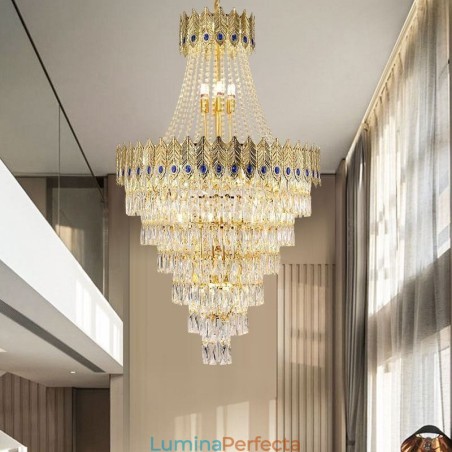 Lampă suspendată din cristal Lampă suspendată decorativă de lux sofisticată 80cm Lampă suspendată din cristal Lampă suspendată decorativă de lux sofisticată 80cm