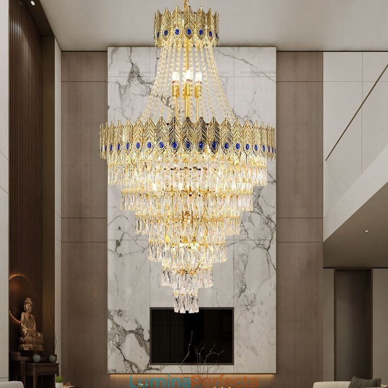 Lampă suspendată din cristal Lampă suspendată decorativă de lux sofisticată 80cm