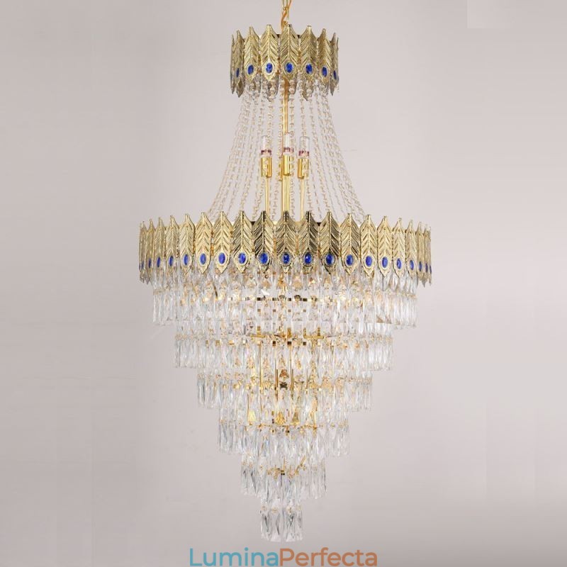 Lampă suspendată din cristal Lampă suspendată decorativă de lux sofisticată 80cm