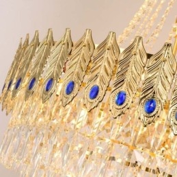 Lampă suspendată din cristal Lampă suspendată decorativă de lux sofisticată 80cm