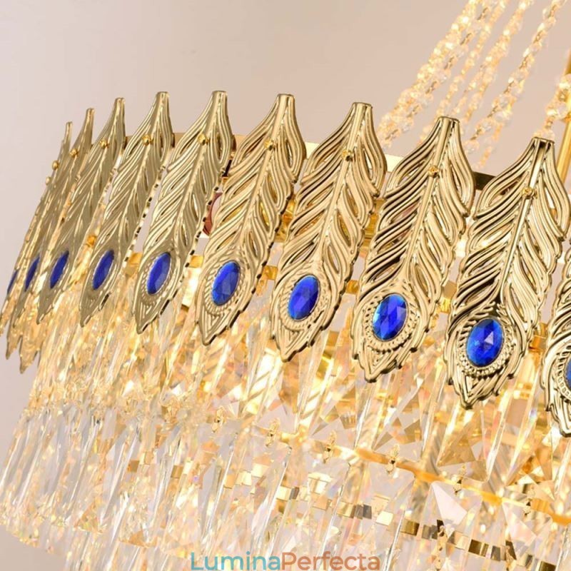 Lampă suspendată din cristal Lampă suspendată decorativă de lux sofisticată 80cm