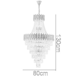 Lampă suspendată din cristal Lampă suspendată decorativă de lux sofisticată 80cm