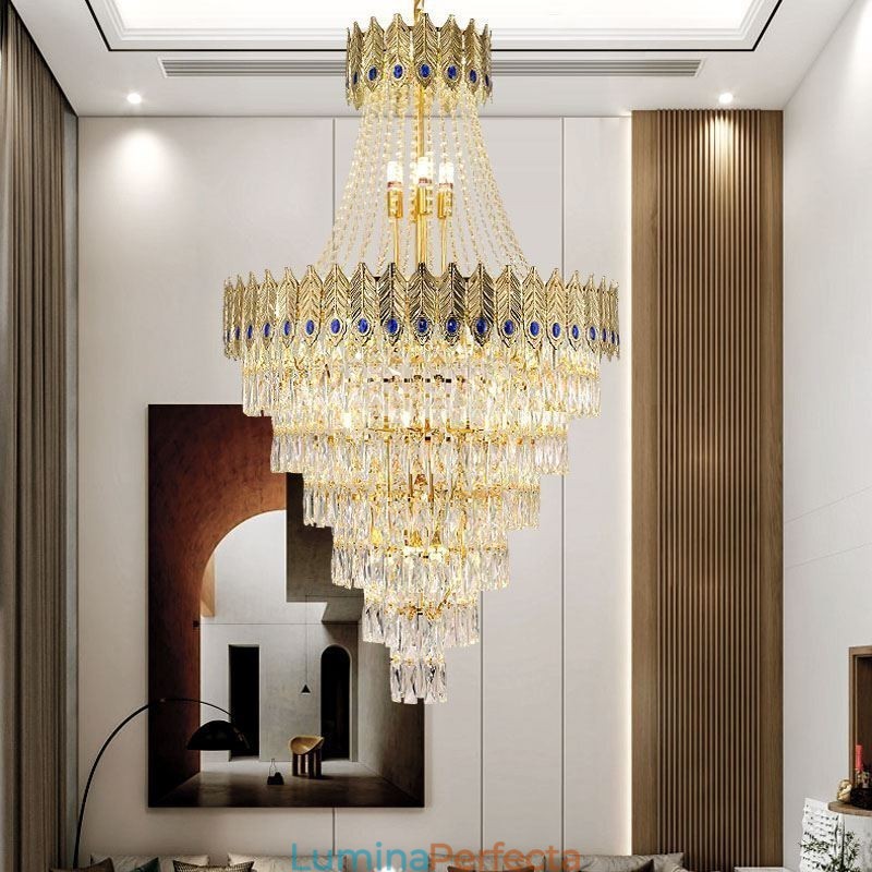 Lampă suspendată din cristal Lampă suspendată decorativă de lux sofisticată 80cm