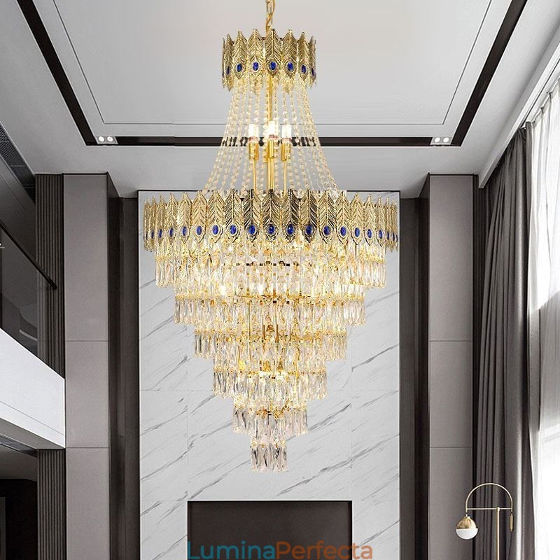 Lampă suspendată din cristal Lampă suspendată decorativă de lux sofisticată 80cm