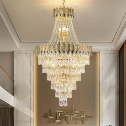 Lampă suspendată din cristal Lampă suspendată decorativă de lux sofisticată 80cm
