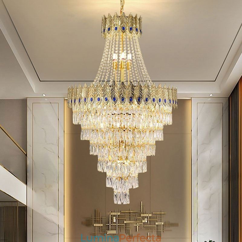 Lampă suspendată din cristal Lampă suspendată decorativă de lux sofisticată 80cm