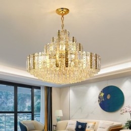 Plafoniera decorativă de lux de la etajul 4 cu tăbliță de fier auriu