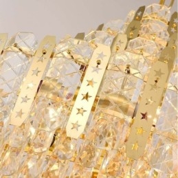Plafoniera decorativă de lux de la etajul 4 cu tăbliță de fier auriu
