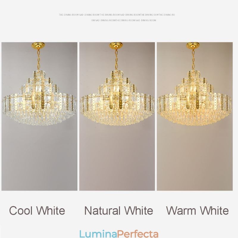 Plafoniera decorativă de lux de la etajul 4 cu tăbliță de fier auriu