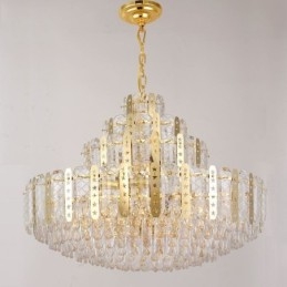 Plafoniera decorativă de lux de la etajul 4 cu tăbliță de fier auriu