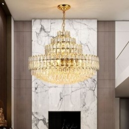Plafoniera Decrativa de lux cu patru straturi de cristal 80cm