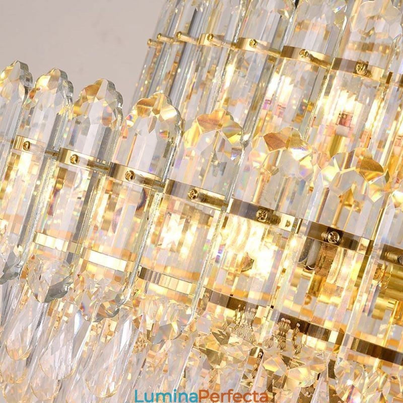 Plafoniera Decrativa de lux cu patru straturi de cristal 80cm