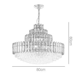 Plafoniera Decrativa de lux cu patru straturi de cristal 80cm