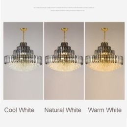 Plafoniera Decrativa de lux cu patru straturi de cristal 80cm