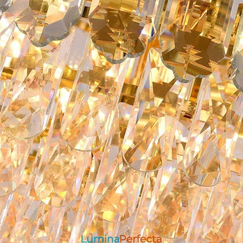 Plafoniera Decrativa de lux cu patru straturi de cristal 80cm