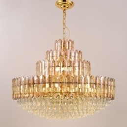 Plafoniera Decrativa de lux cu patru straturi de cristal 80cm