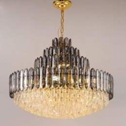 Plafoniera Decrativa de lux cu patru straturi de cristal 80cm