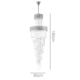 Lampă suspendată din cristal auriu Plafoniera cu abajur din coadă Phoenix din aur galvanizat