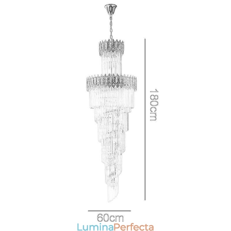 Lampă suspendată din cristal auriu Plafoniera cu abajur din coadă Phoenix din aur galvanizat