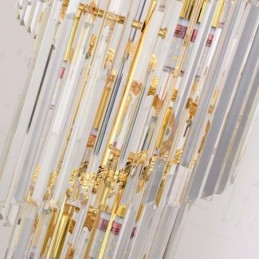 Lampă suspendată din cristal auriu Plafoniera decorativă de lux 60*H180cm