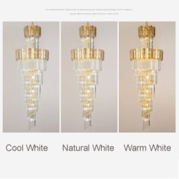 Lampă suspendată din cristal auriu Plafoniera decorativă de lux 60*H180cm
