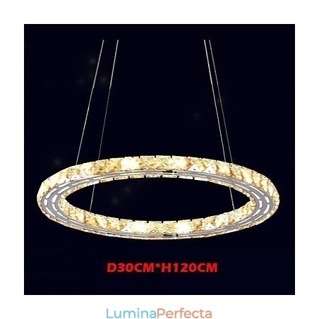 Pendantavan Cristal Lămpi Corpuri Moderne Chihlimbar K9 Inel Rotund Cristal 30CM Pendantavan Cristal Lămpi Corpuri Moderne Chihlimbar K9 Inel Rotund Cristal 30CM
