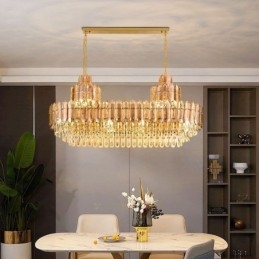 Plafoniera Decrativa de lux dreptunghiulara de cristal 100cm