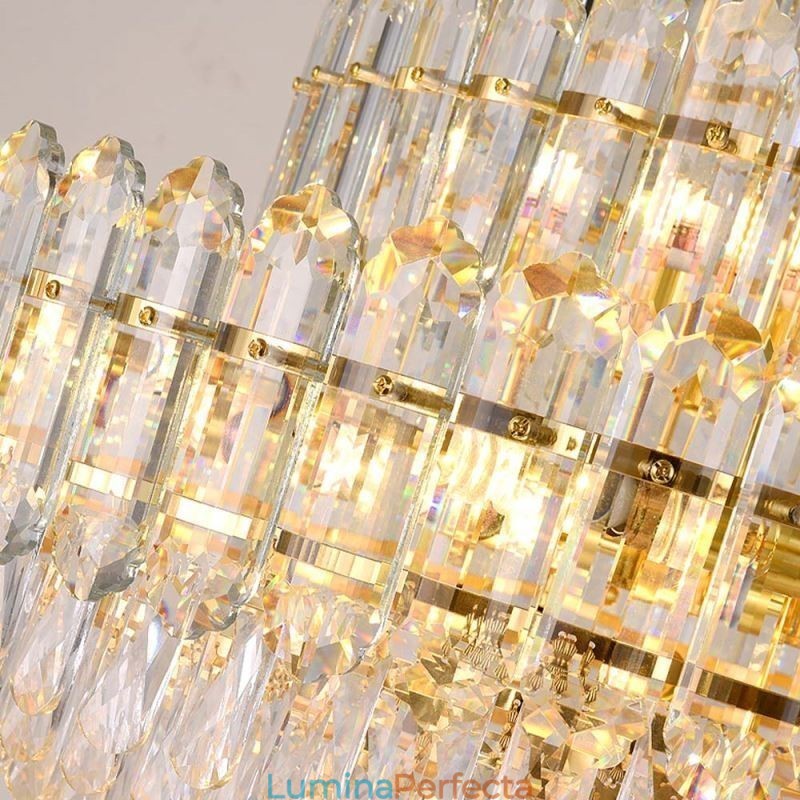 Plafoniera Decrativa de lux dreptunghiulara de cristal 100cm