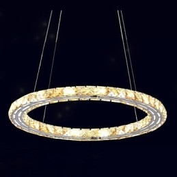 Pendantavan Cristal Lămpi Corpuri Moderne Chihlimbar K9 Inel Rotund Cristal 30CM