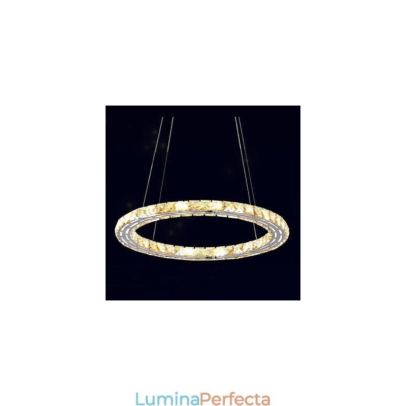 Pendantavan Cristal Lămpi Corpuri Moderne Chihlimbar K9 Inel Rotund Cristal 30CM
