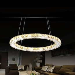 Pendantavan Cristal Lămpi Corpuri Moderne Chihlimbar K9 Inel Rotund Cristal 30CM