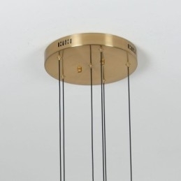 Plafoniera cu coloană din cristal de cupru