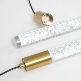 Plafoniera cu coloană din cristal de cupru