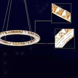 Pendantavan Cristal Lămpi Corpuri Moderne Chihlimbar K9 Inel Rotund Cristal 30CM