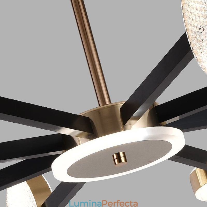 Lampă suspendată Plafoniera cerc minimalistă cu nouă capete