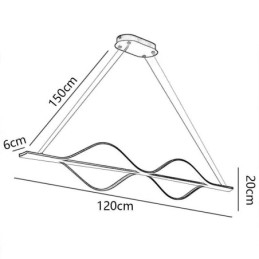 Plafoniera cu pandantiv minimalist Light Wave