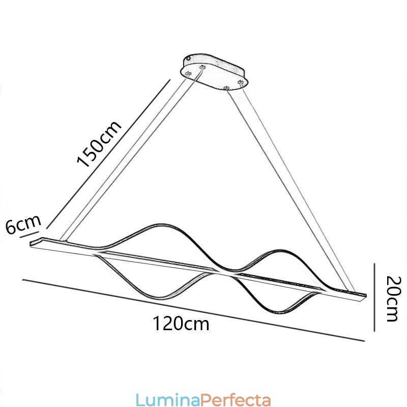 Plafoniera cu pandantiv minimalist Light Wave