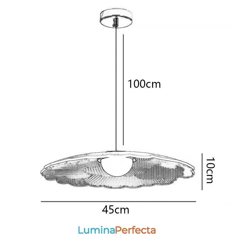 Lampă suspendată Plafoniera acrilic cu flori