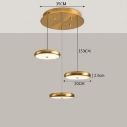 Lampă suspendată cu trei capete Lampă suspendată rotundă